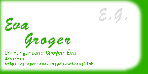 eva groger business card